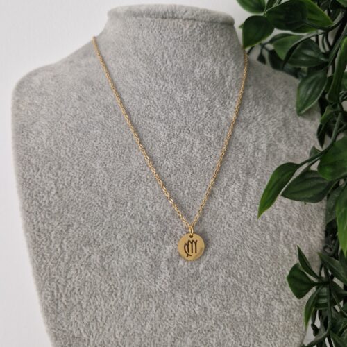 Virgo Sign Gold Necklace