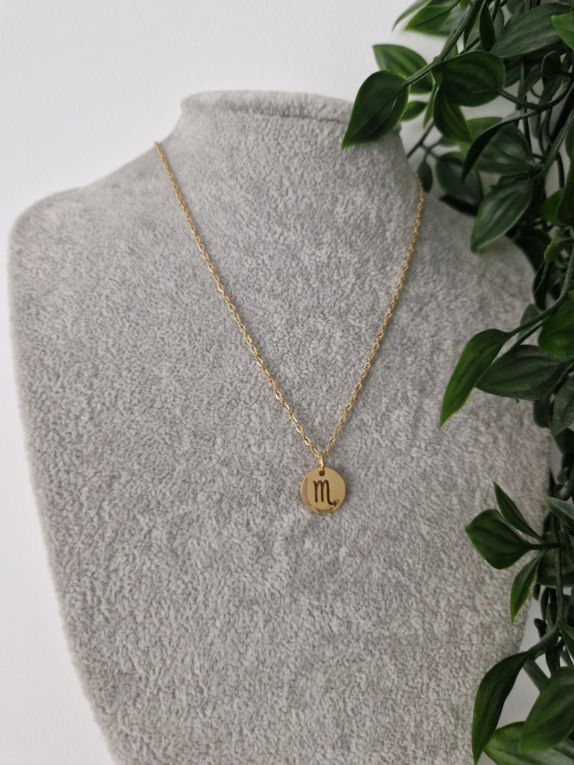 Scorpio Sign Gold Necklace