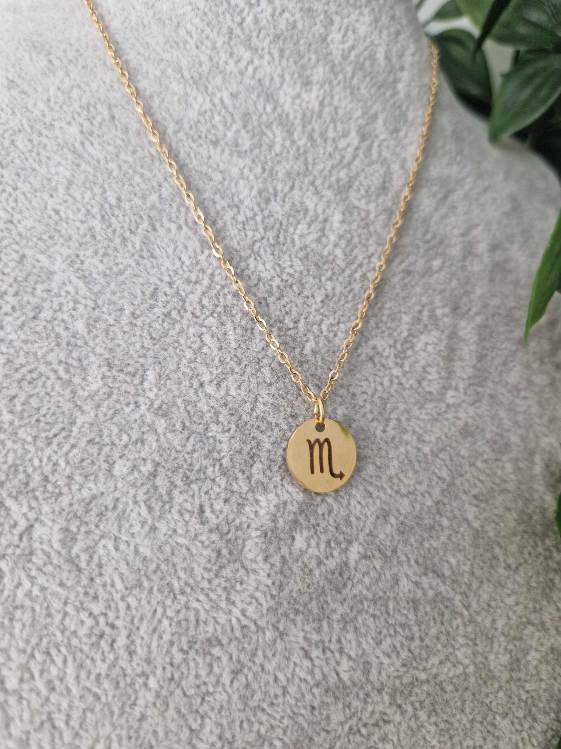 Scorpio Sign Gold Necklace - Image 2