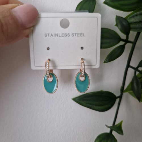 Blue Gold Earrings