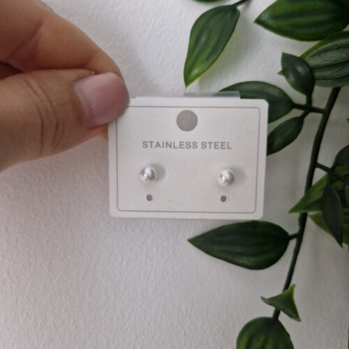 Pearl Silver Stud Earrings