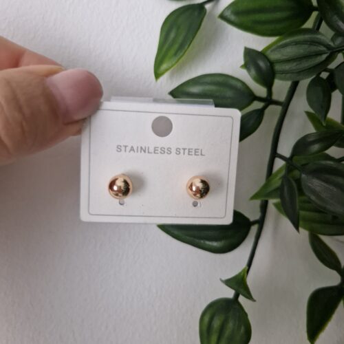 Minimalistic Rose Gold Stud Earrings