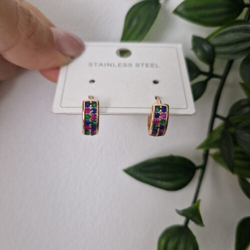 Zirconia Multicoloured Earrings