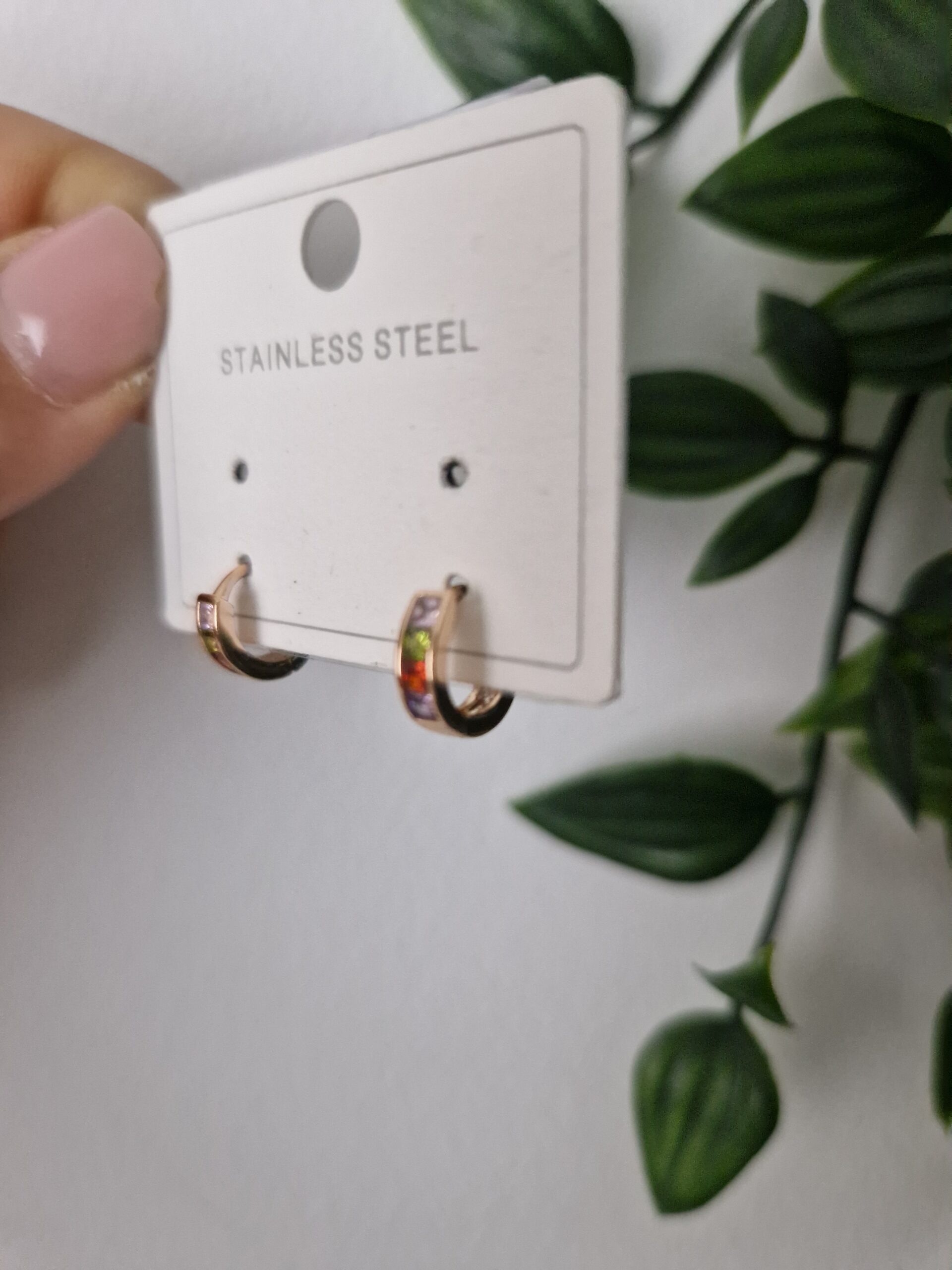 Kids Mulricoloured Hoop Earrings - Image 2