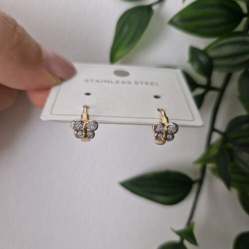 Kids Gold Butterfly Earrings