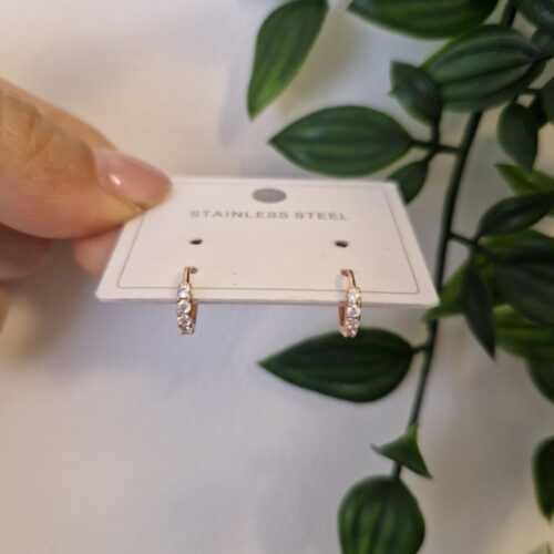 Kids Zirconia Hoop Earrings