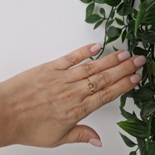 RINGS - GOLD TREE OF LIFE SIZE 8