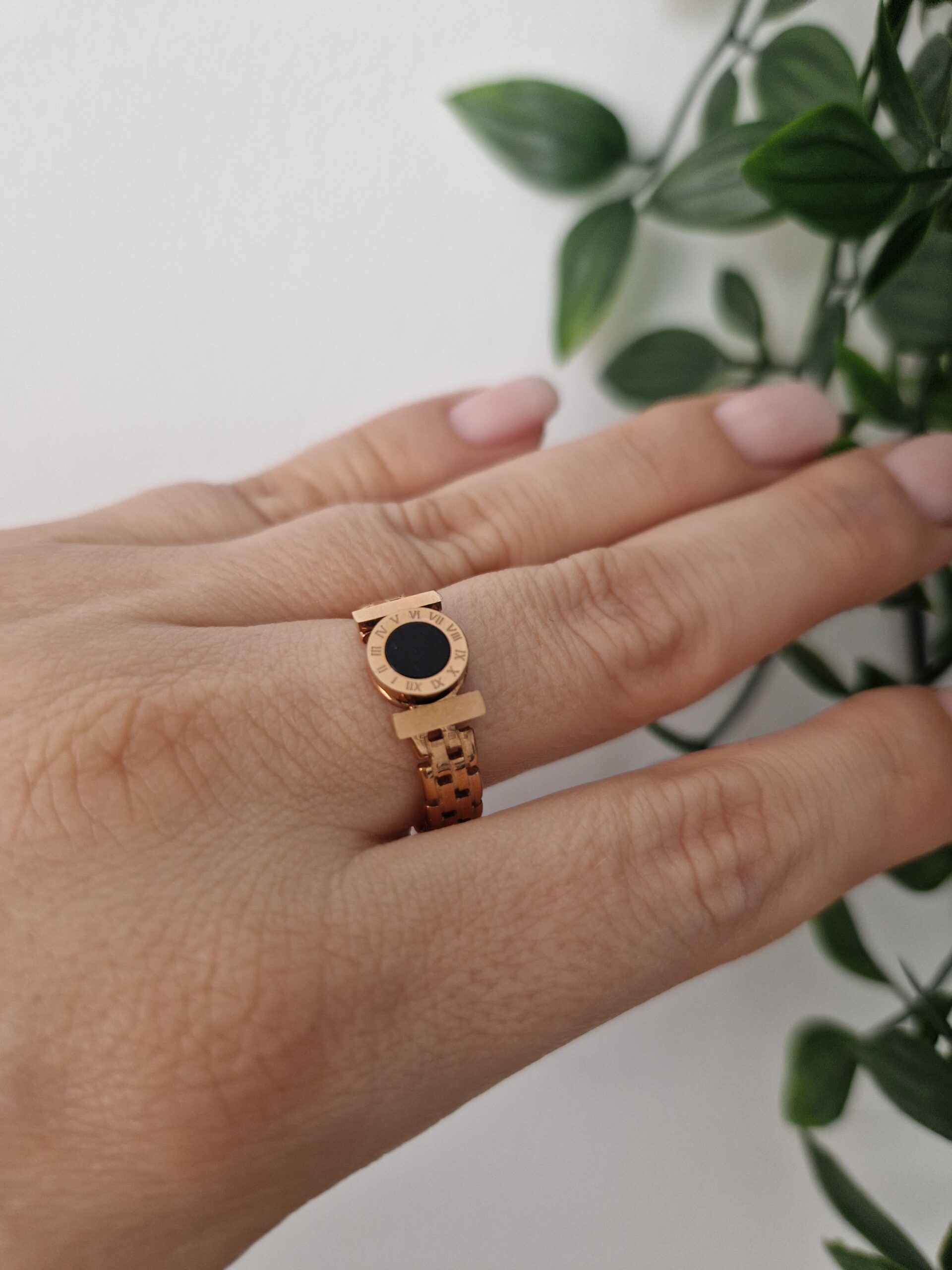 RINGS - ROSE GOLD BLACK ONYX SIZE 9 - Image 2