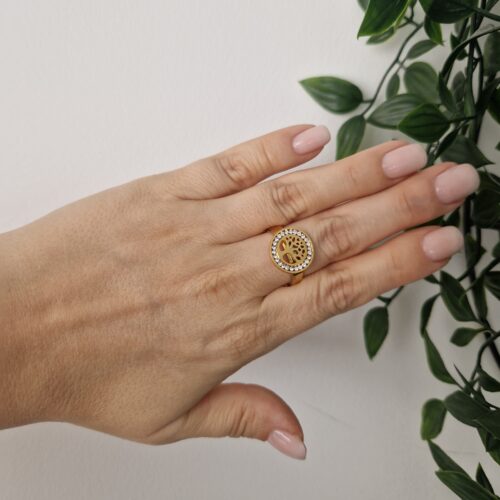 RINGS - GOLD TREE OF LIFE SIZE 9