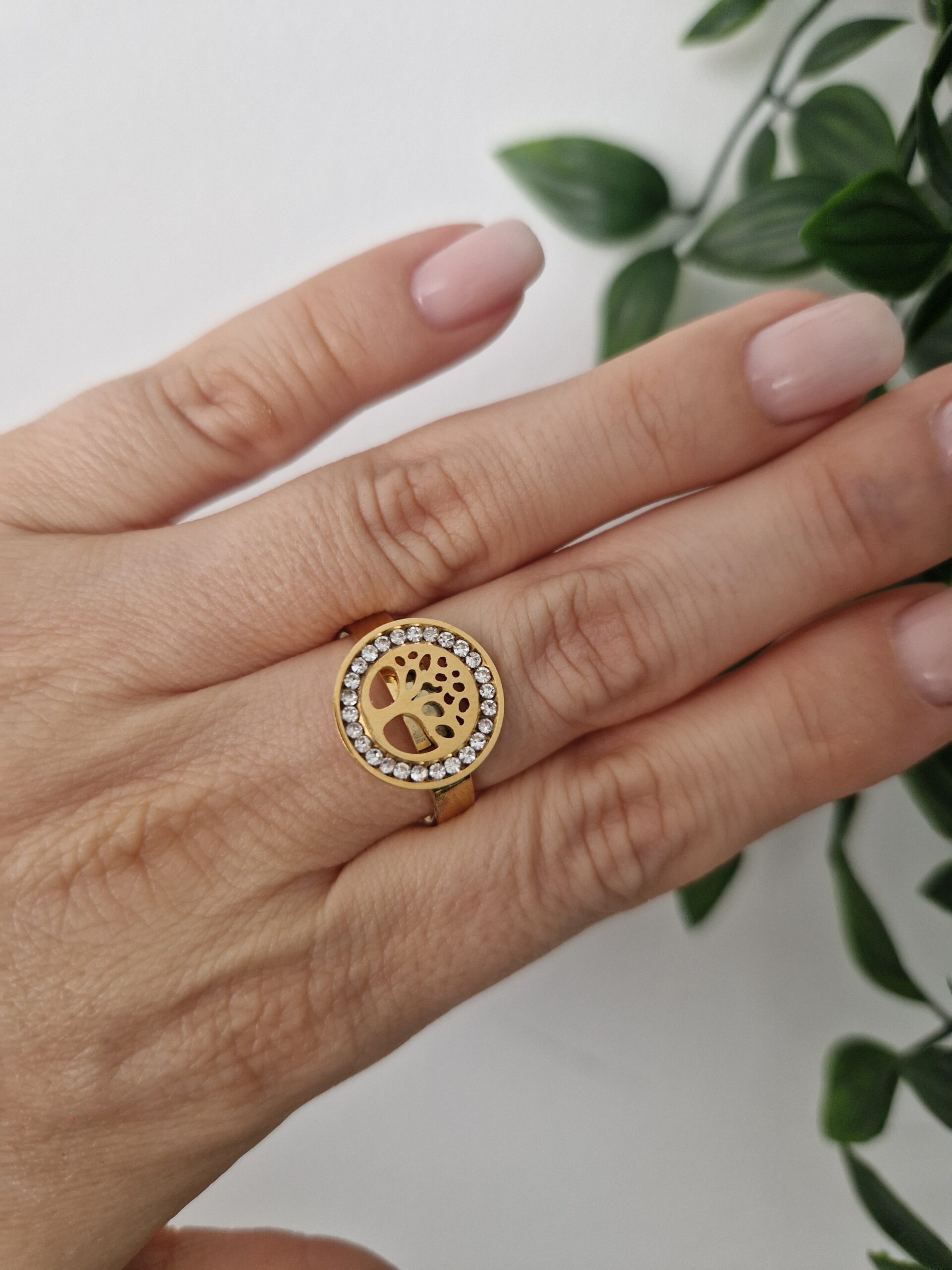 RINGS - GOLD TREE OF LIFE SIZE 10 - Image 2