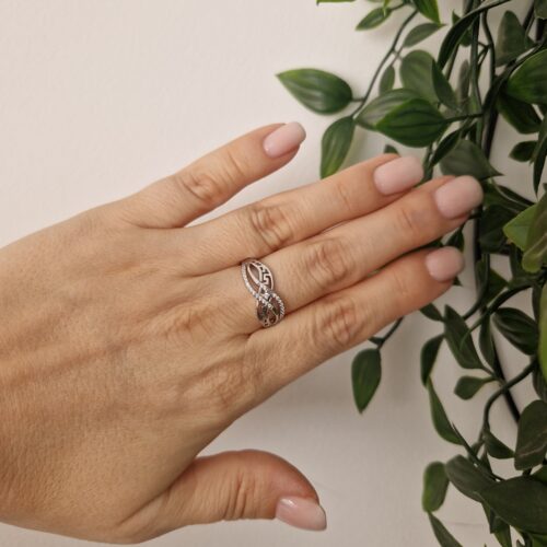 RINGS - SILVER ZIRCONIA SIZE 9