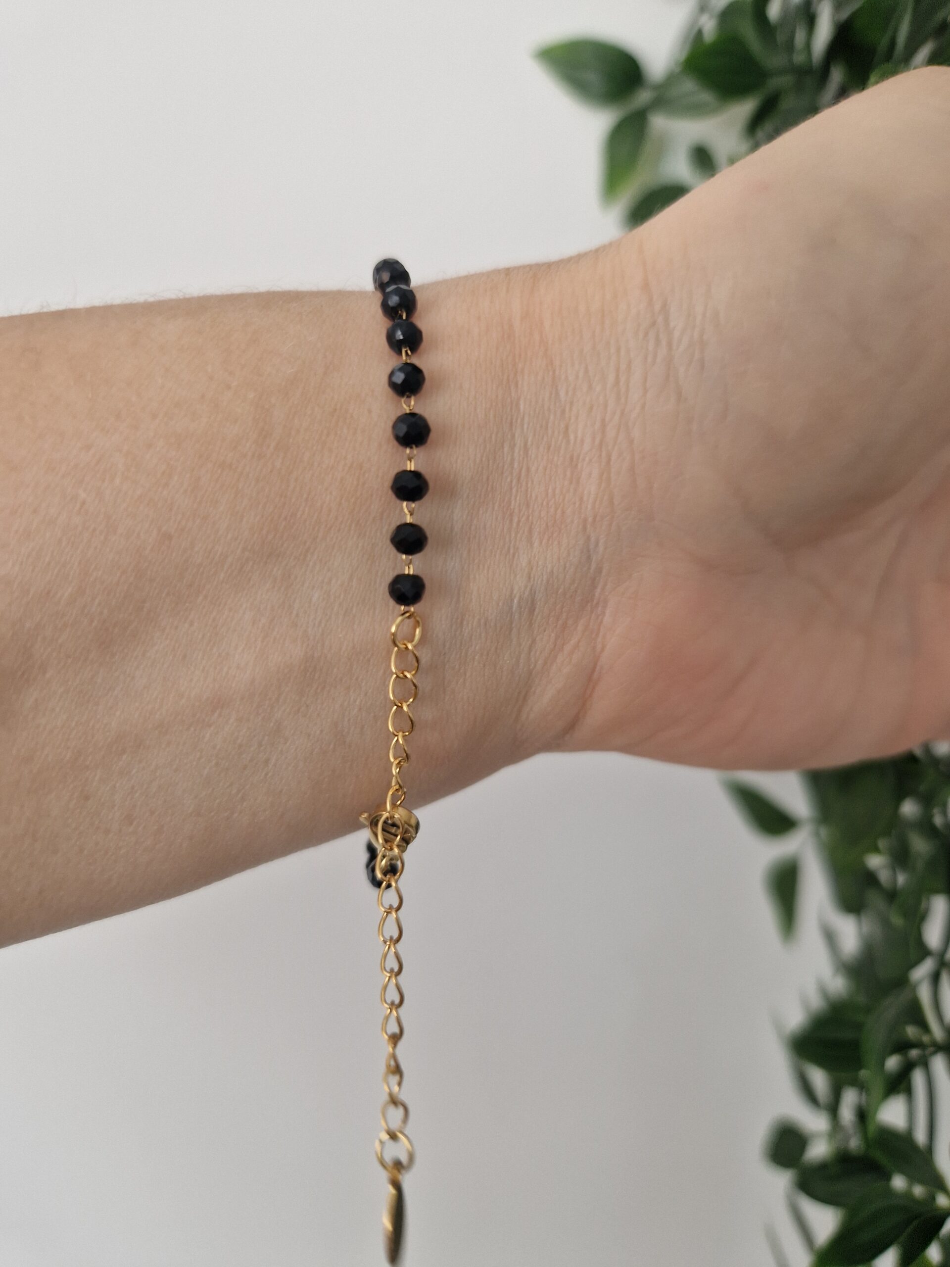 Black Gold Lucky Clover Bracelet - Image 2