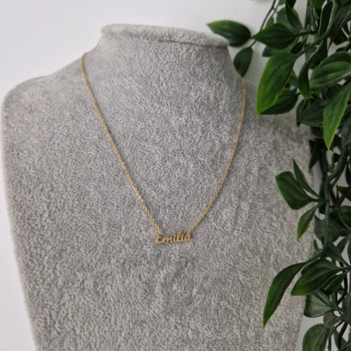 Emilia Name Gold Necklace