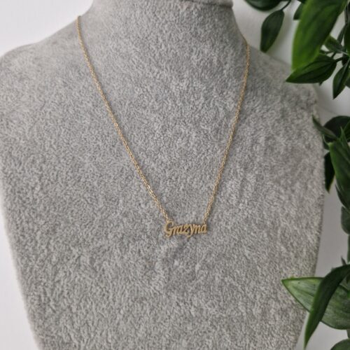 Grazyna Name Gold Necklace