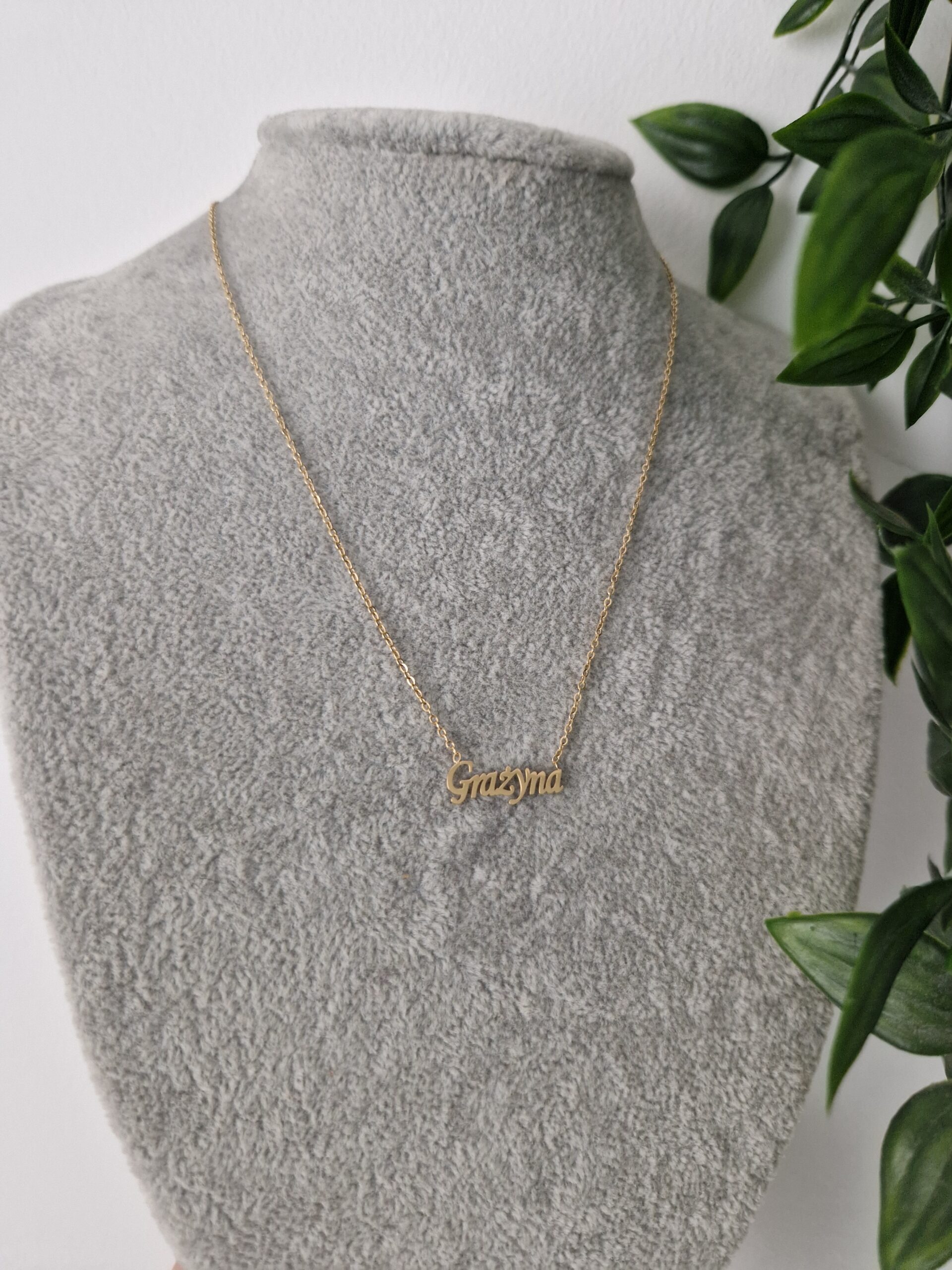 Grazyna Name Gold Necklace