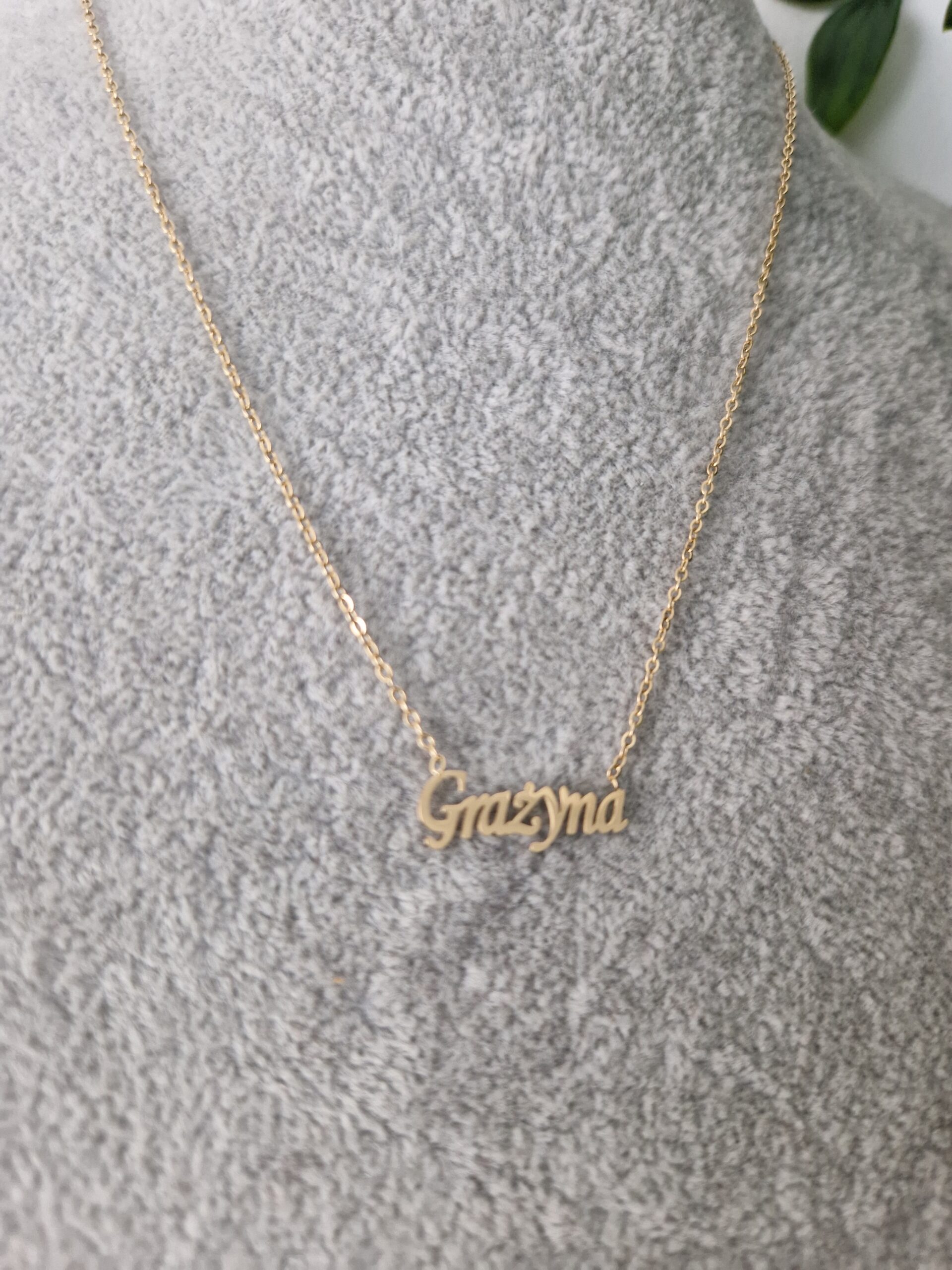 Grazyna Name Gold Necklace - Image 2