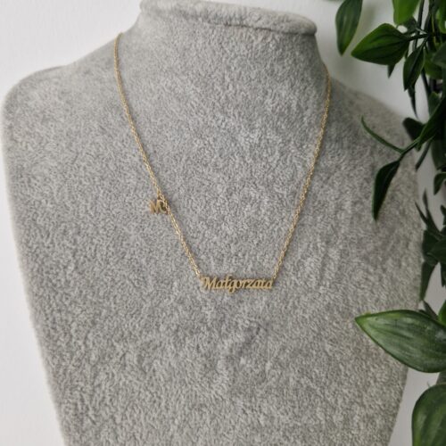 Malgorzata Name Gold Necklace