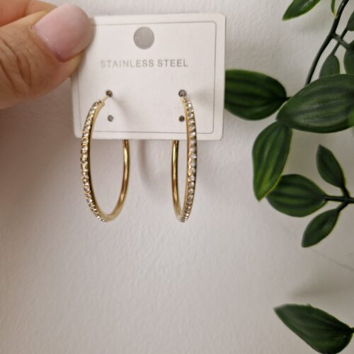 Zirconia Hoop Earrings