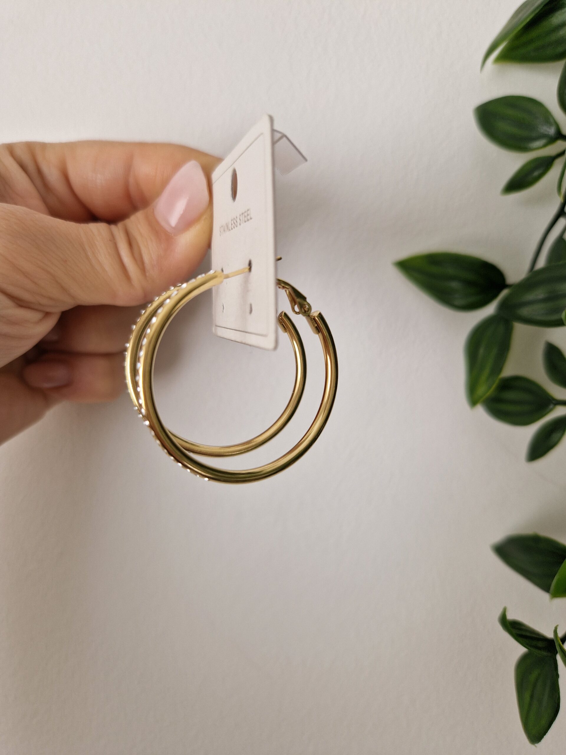 Zirconia Hoop Earrings - Image 3