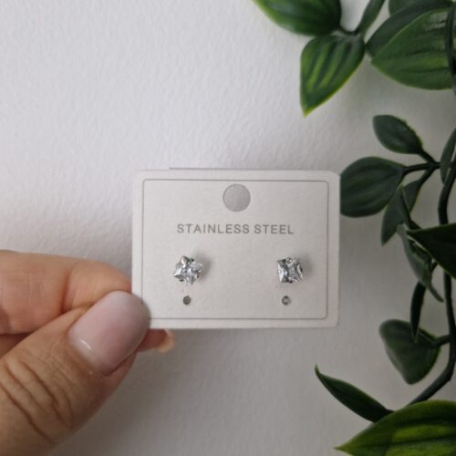 Silver Zirconia Studs Earrings