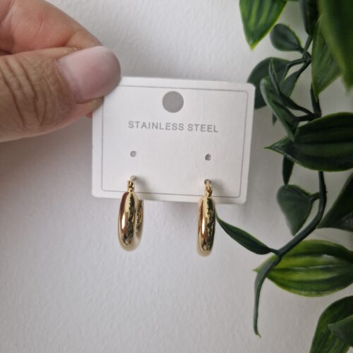 Chubby Gold Hoop Earrings