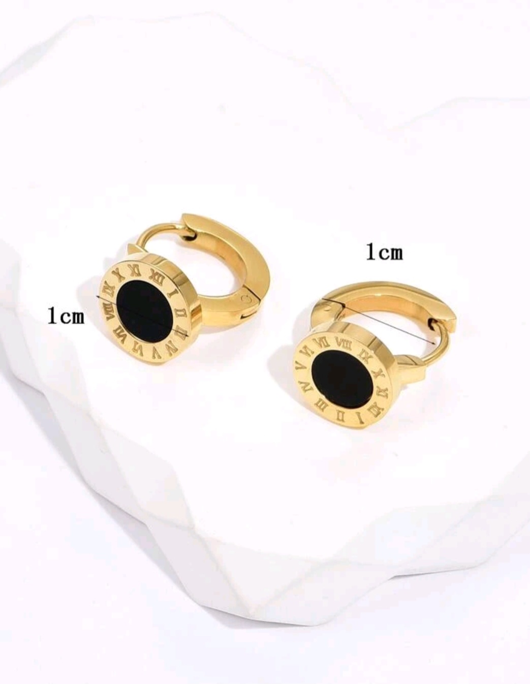 Black Onyx Hoop Earrings - Image 5