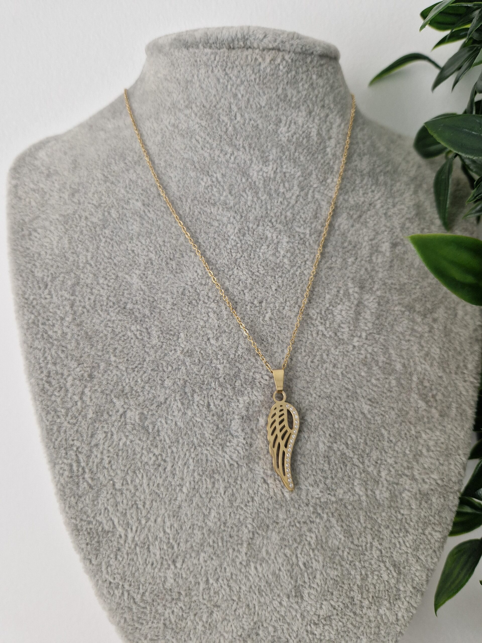 Gold Angel Wing Necklace