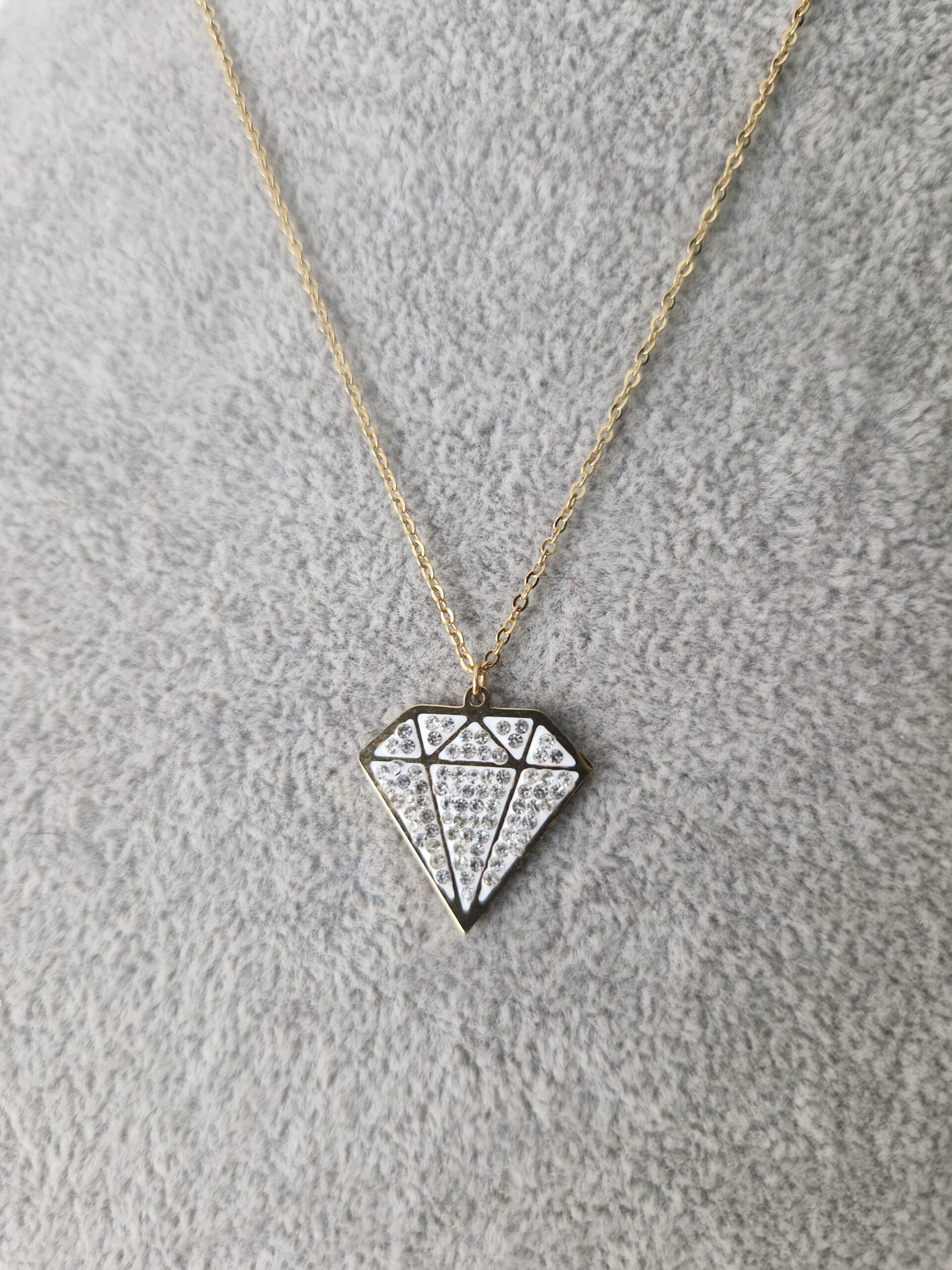 Zirconia Diamond Gold Necklace - Image 2