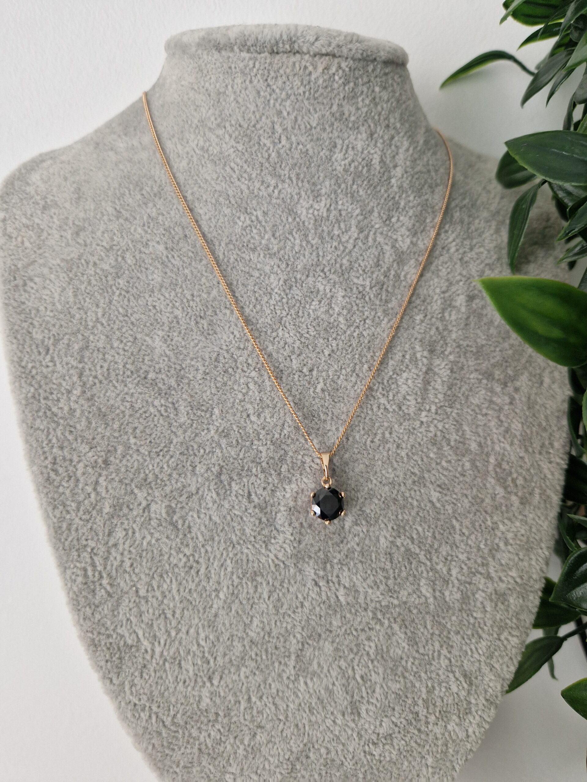 Black Diamond Rose Gold Necklace