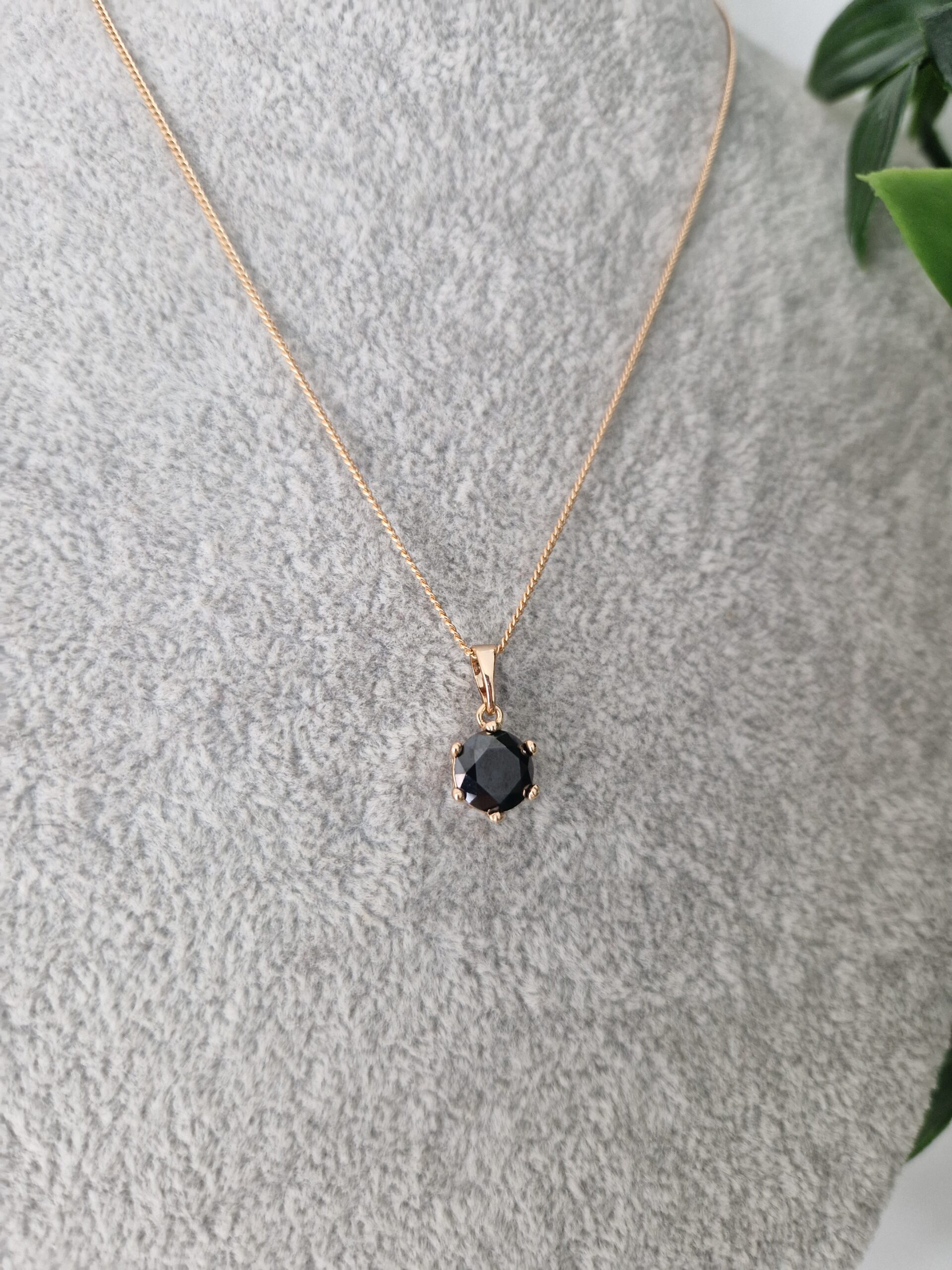 Black Diamond Rose Gold Necklace - Image 2