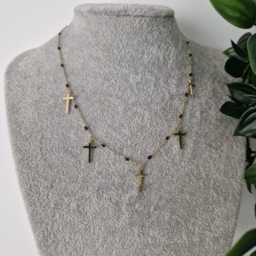 Statement Cross Gold Necklace