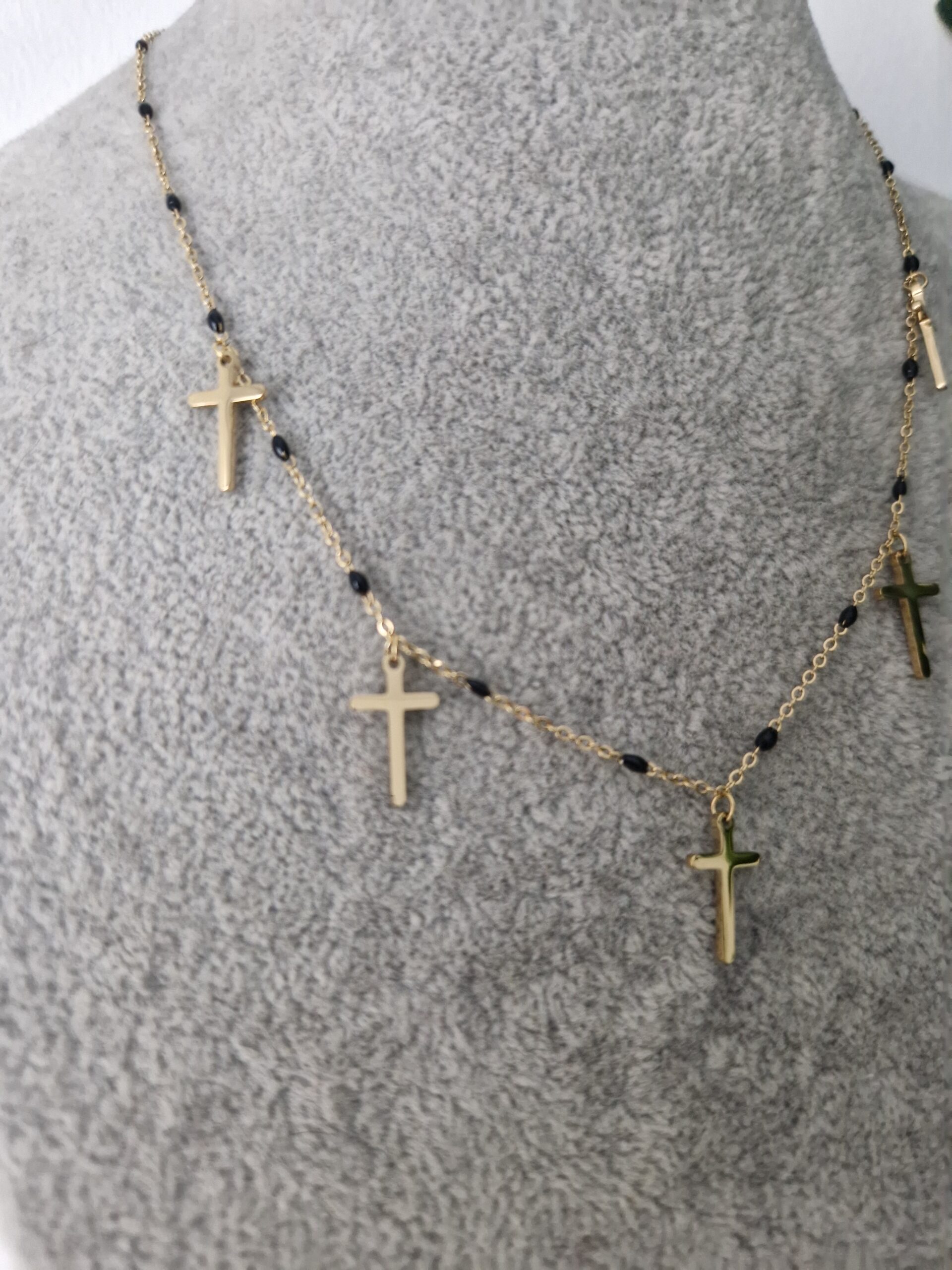 Statement Cross Gold Necklace - Image 2