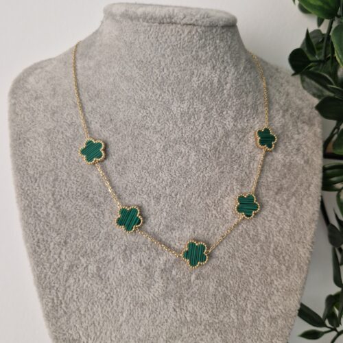 Green Lilou Gold Necklace