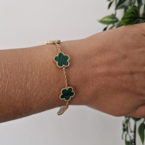 Green Lilou Gold Bracelet
