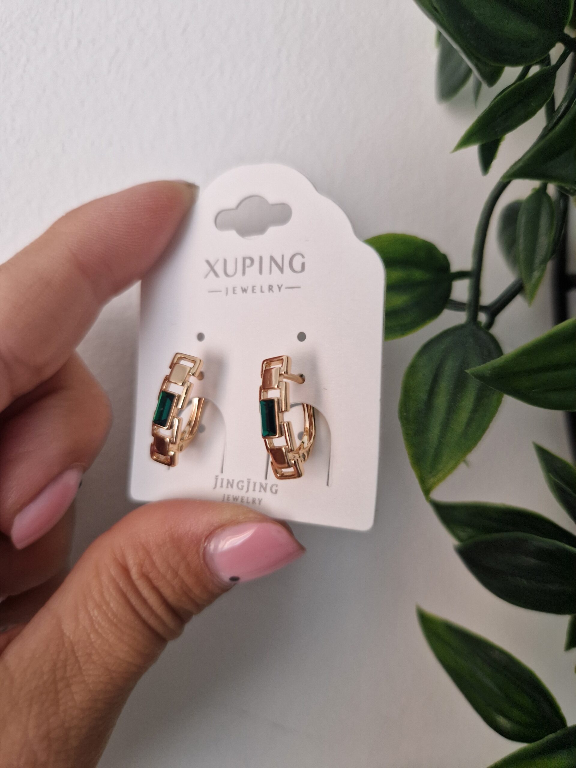 Green Gem Earrings - Image 2