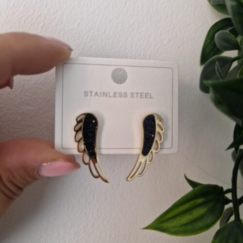 Black Wing Earrings