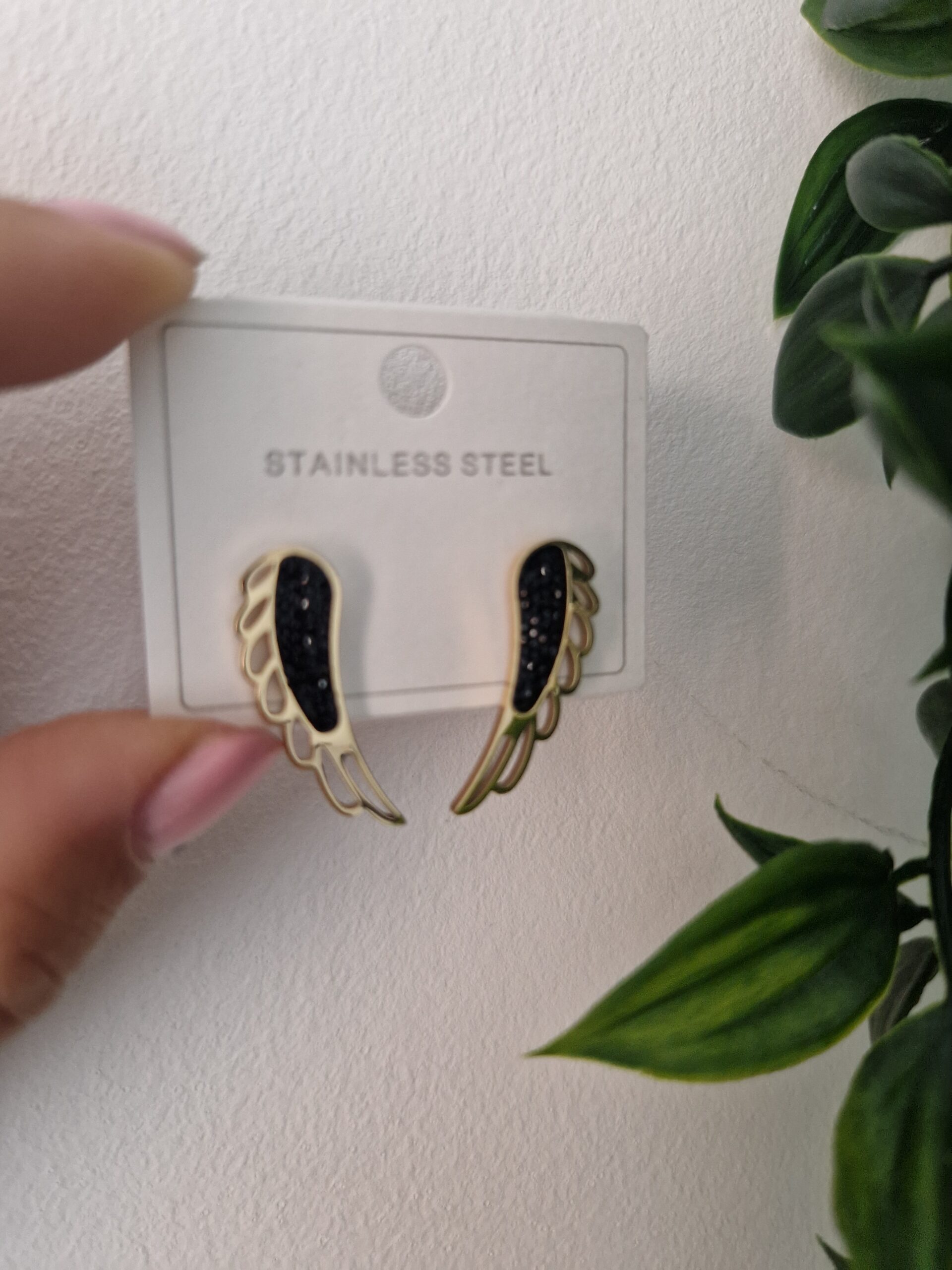 Black Wing Earrings - Image 2