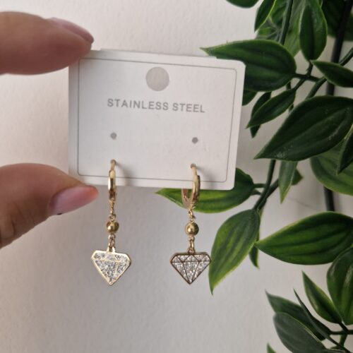 Diamond Hoop Earrings