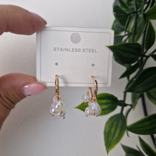 Pearl Hoops Earrings