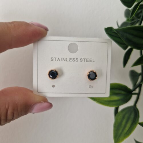 Black Stud Earrings