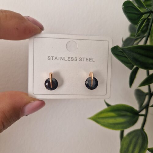 Black Stud Earrings