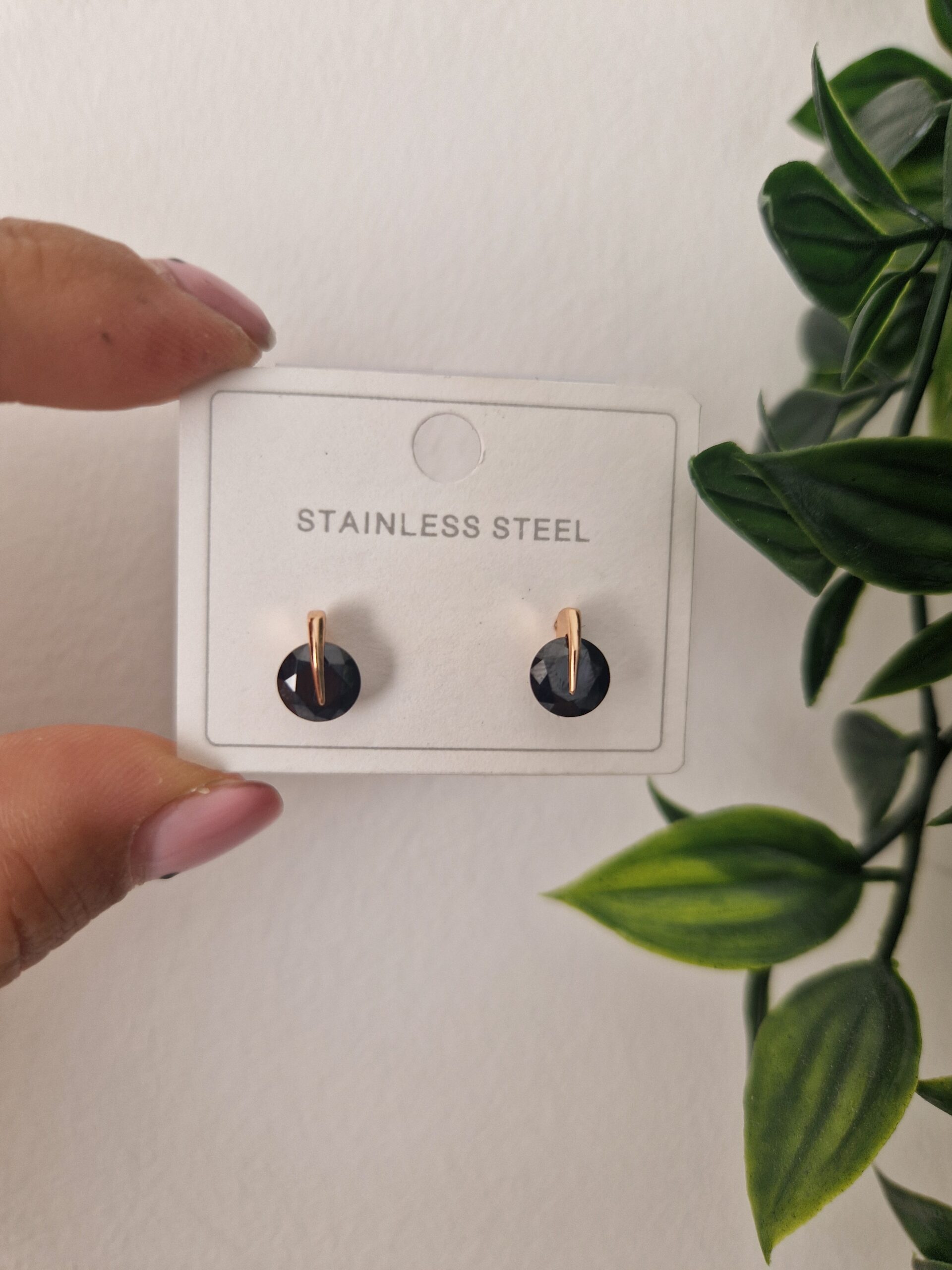 Black Stud Earrings