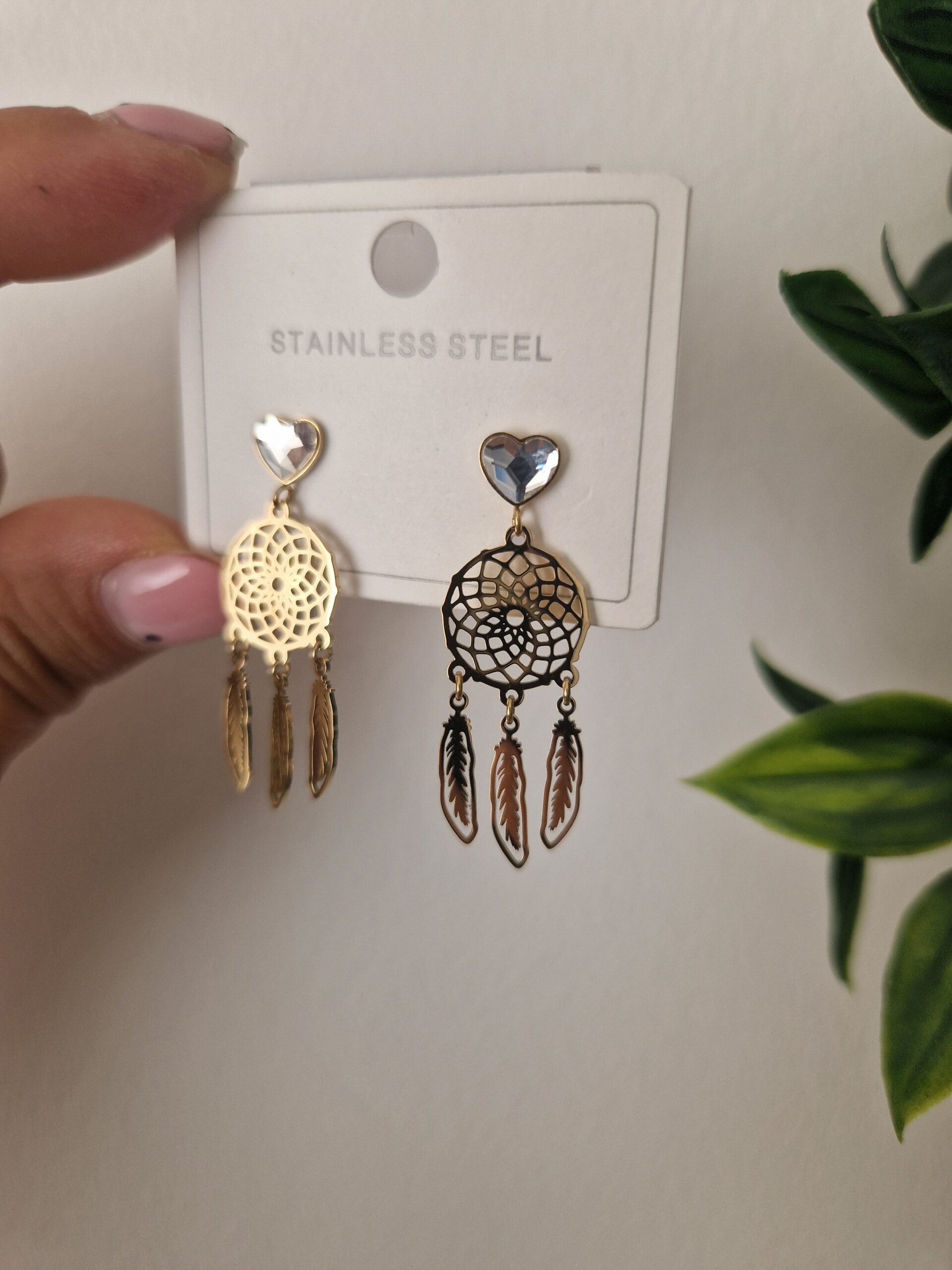 Dream Catcher Gold Stud Earrings - Image 2