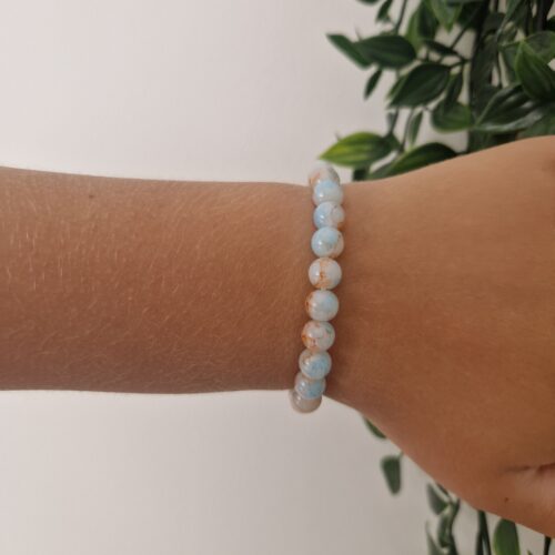 Pagodite Crystal Stone Healing Stretch Bracelet
