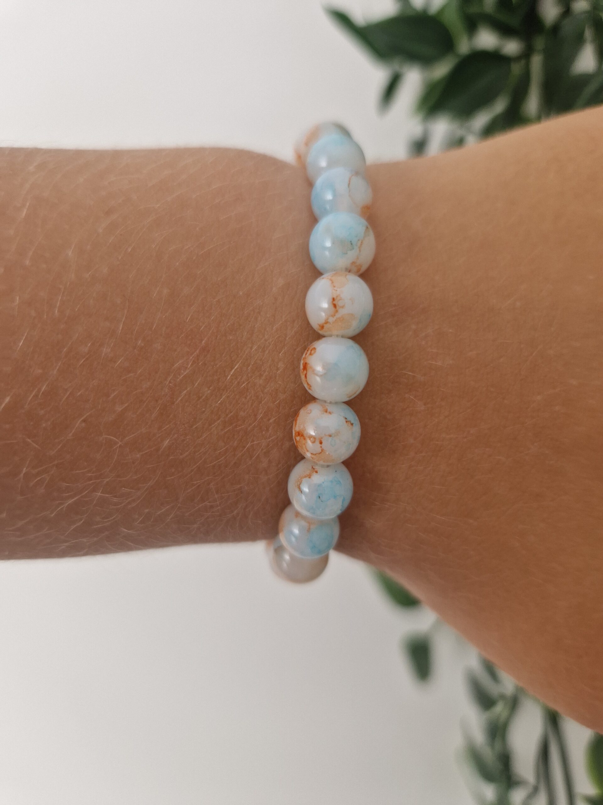 Pagodite Crystal Stone Healing Stretch Bracelet - Image 2