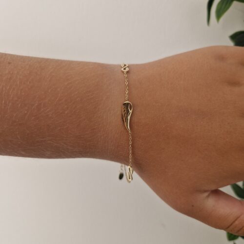 Gold Wing Infinity Bracelet