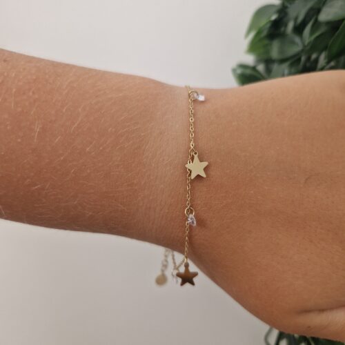 Zirconia Star Gold Bracelet