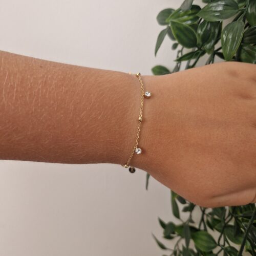 Zirconia Gold Bracelet