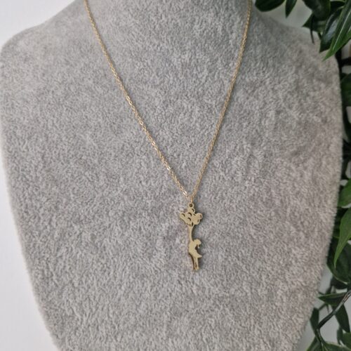 Girl with Baloons Gold Necklace