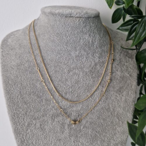 Statement Layered Gold Necklace